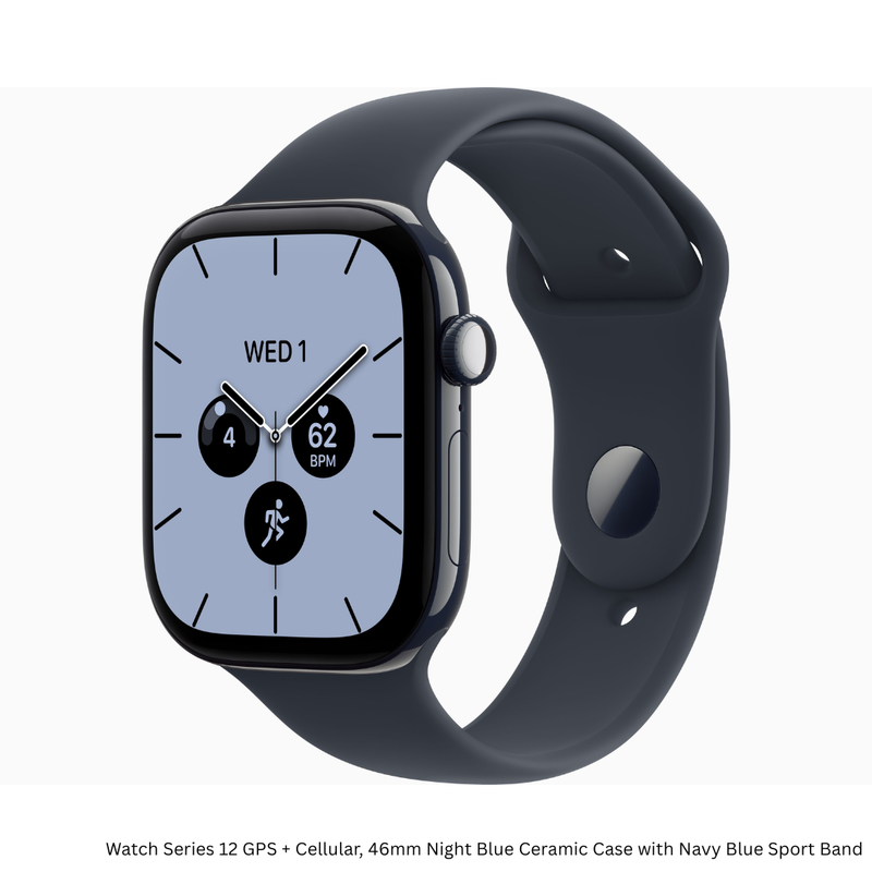 iCare Series 12 Smartwatch — Night Blue Ceramic