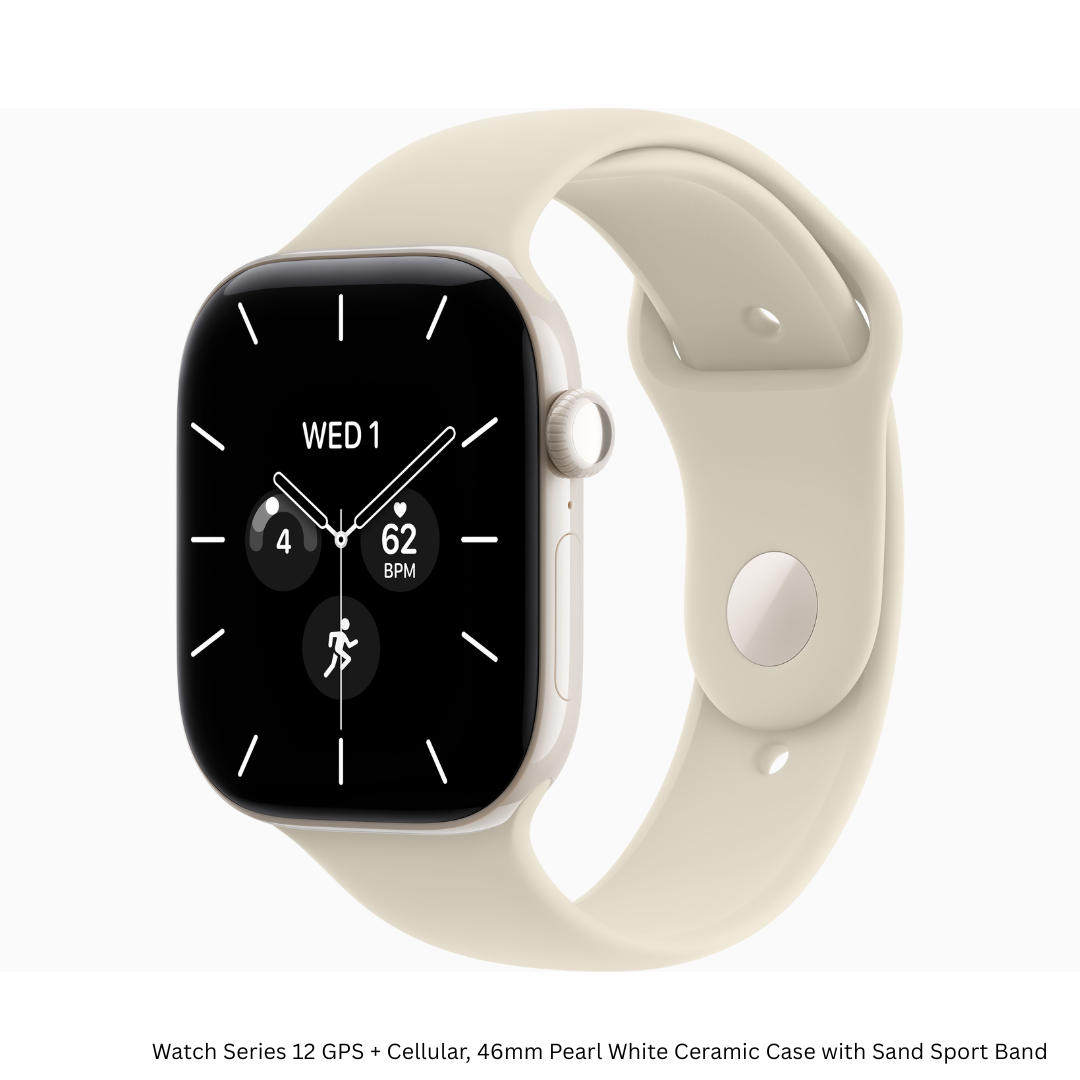 iCare Series 12 Smartwatch — Pearl White Ceramic