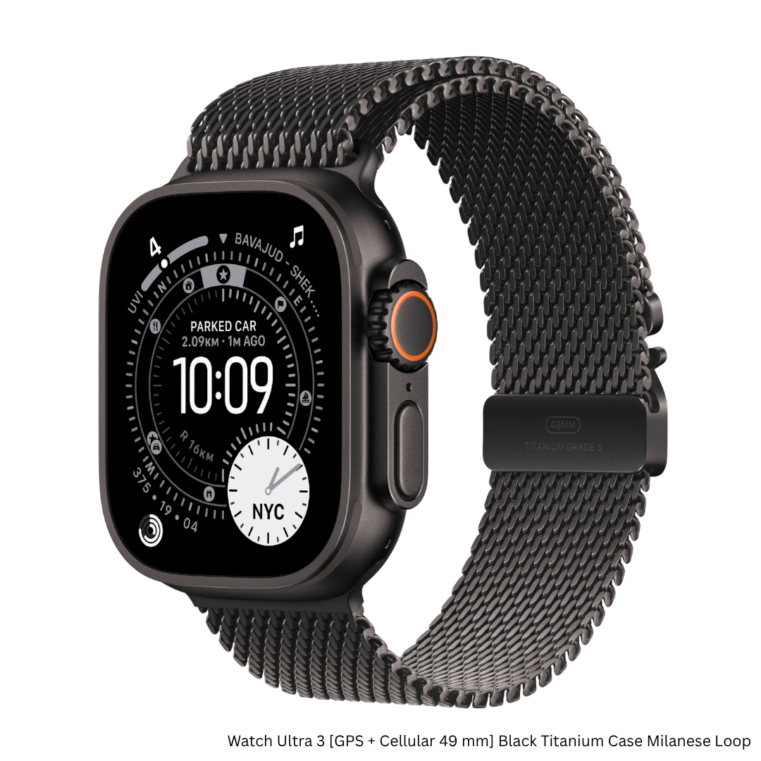 iCare Ultra 3 Smartwatch — Black Milanese Loop