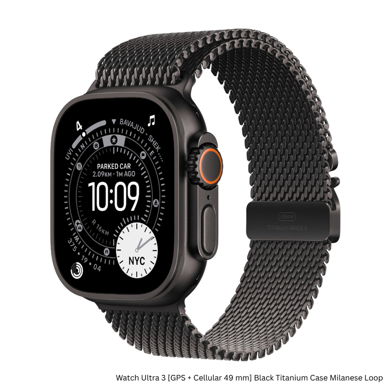 iCare Ultra 3 Smartwatch — Black Milanese Loop